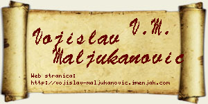 Vojislav Maljukanović vizit kartica